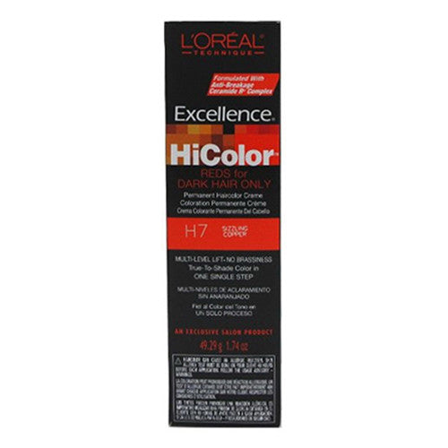 Loreal Excel Hicolor H07 Tube Sizzling Copper, 1.74 Oz